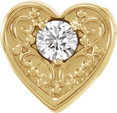 14K Yellow Sapphire Family Heart Slide Pendant Ref. 16233220