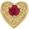 14K Yellow Chatham Lab Created Ruby Family Heart Slide Pendant Ref. 16233232