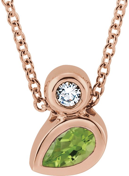 Bezel-Set Necklace or Slide Pendant