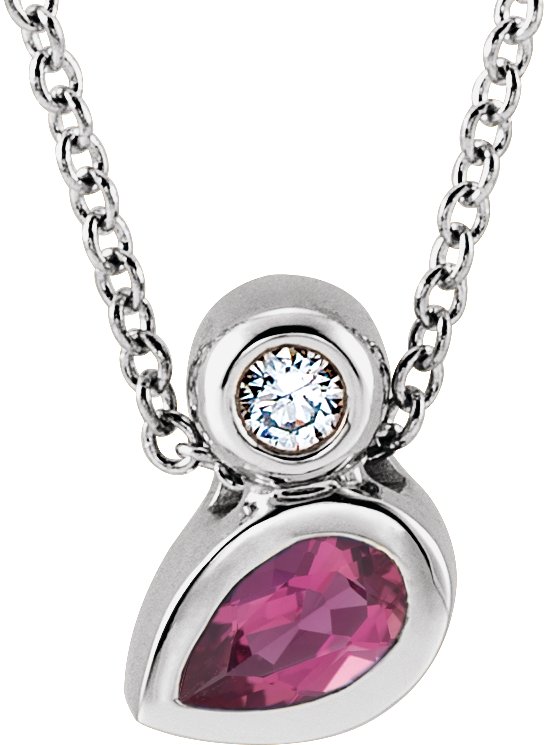 Bezel-Set Necklace or Slide Pendant