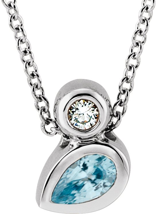 Bezel-Set Necklace or Slide Pendant