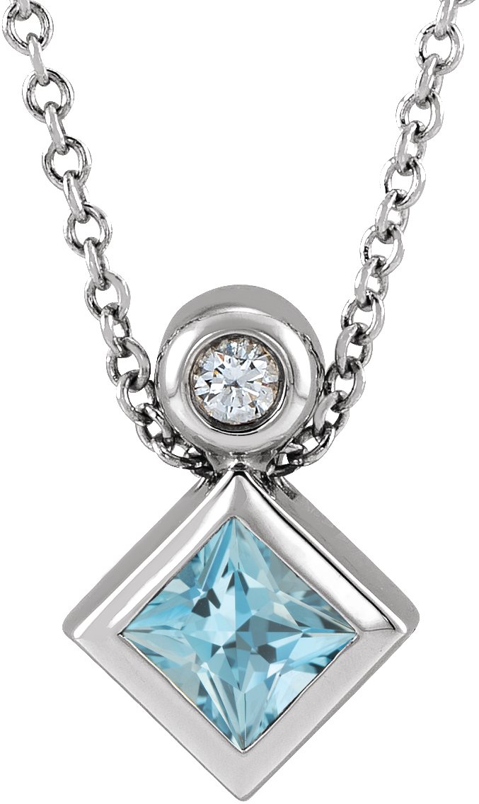 Bezel-Set Necklace or Slide Pendant