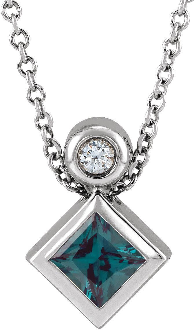 Bezel-Set Necklace or Slide Pendant