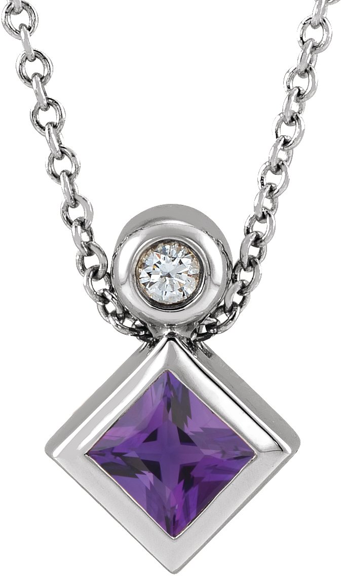 Bezel-Set Necklace or Slide Pendant