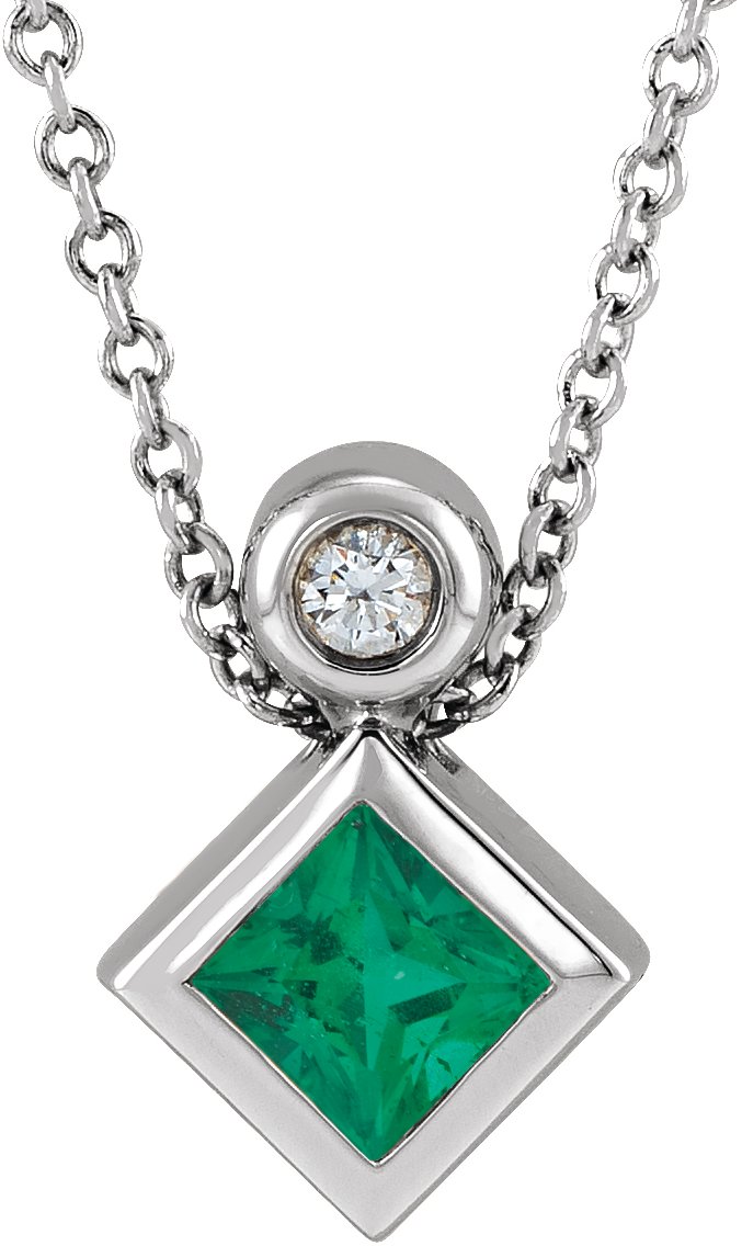 Bezel-Set Necklace or Slide Pendant