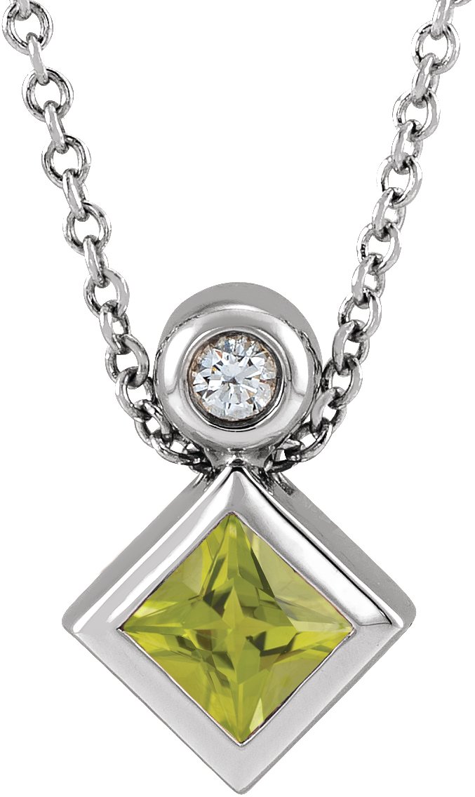 Bezel-Set Necklace or Slide Pendant