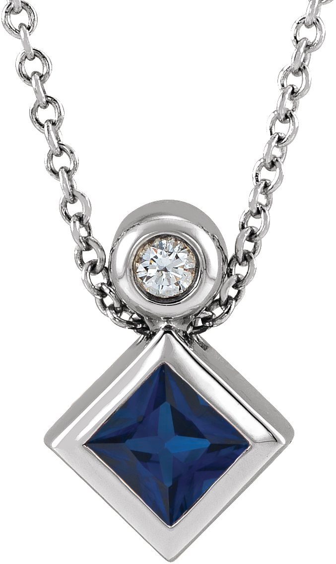 Bezel-Set Necklace or Slide Pendant