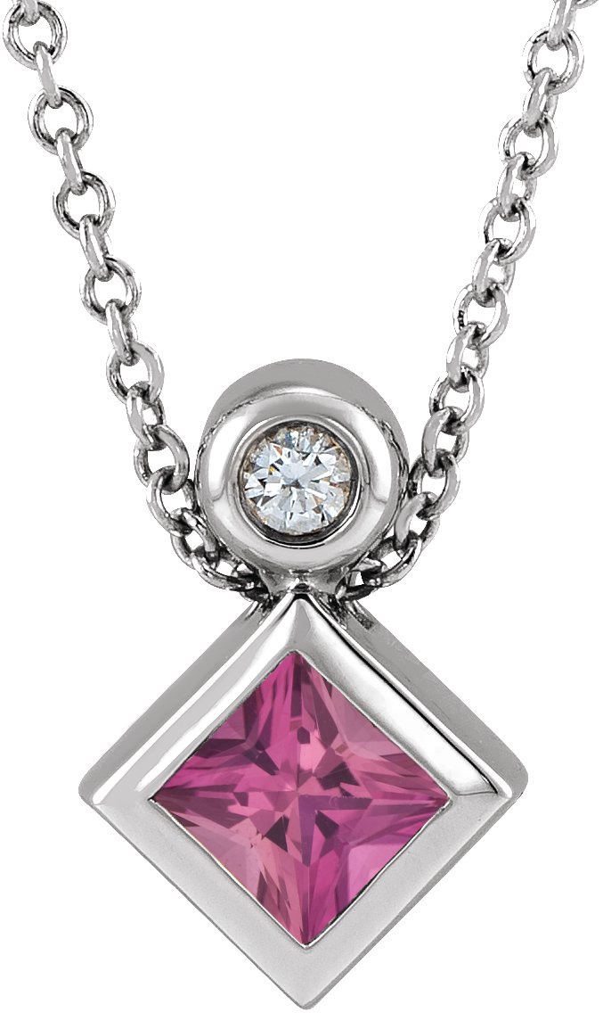 Bezel-Set Necklace or Slide Pendant