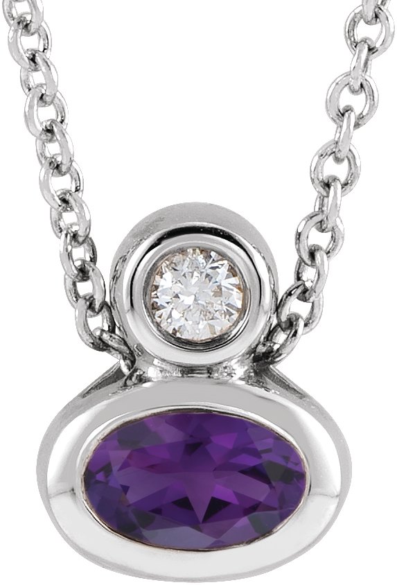 Bezel-Set Necklace or Slide Pendant