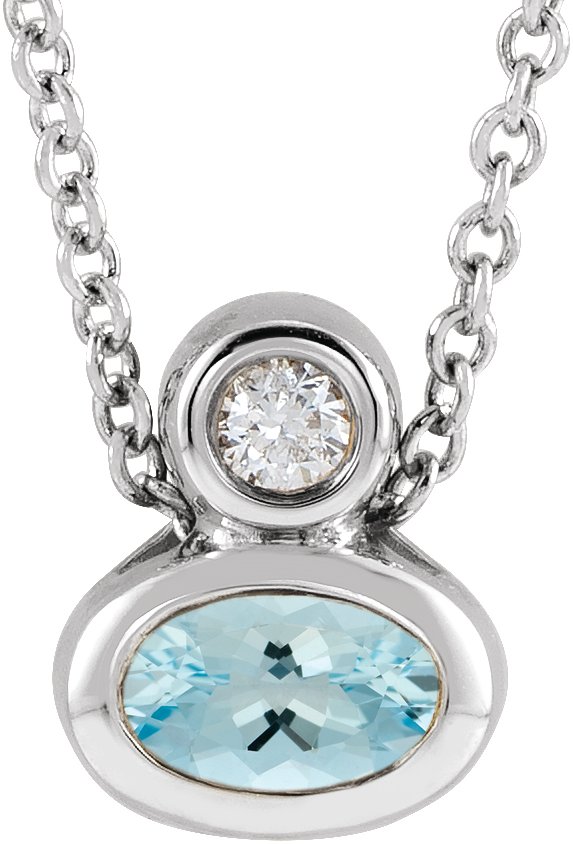 Bezel-Set Necklace or Slide Pendant