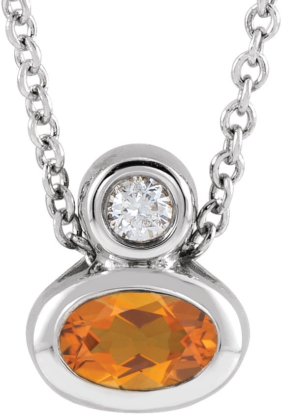 Bezel-Set Necklace or Slide Pendant