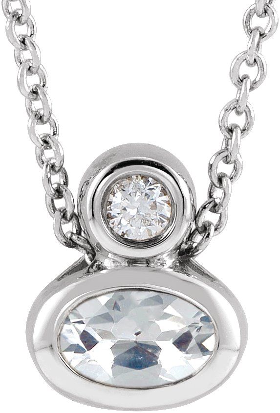 Bezel-Set Necklace or Slide Pendant