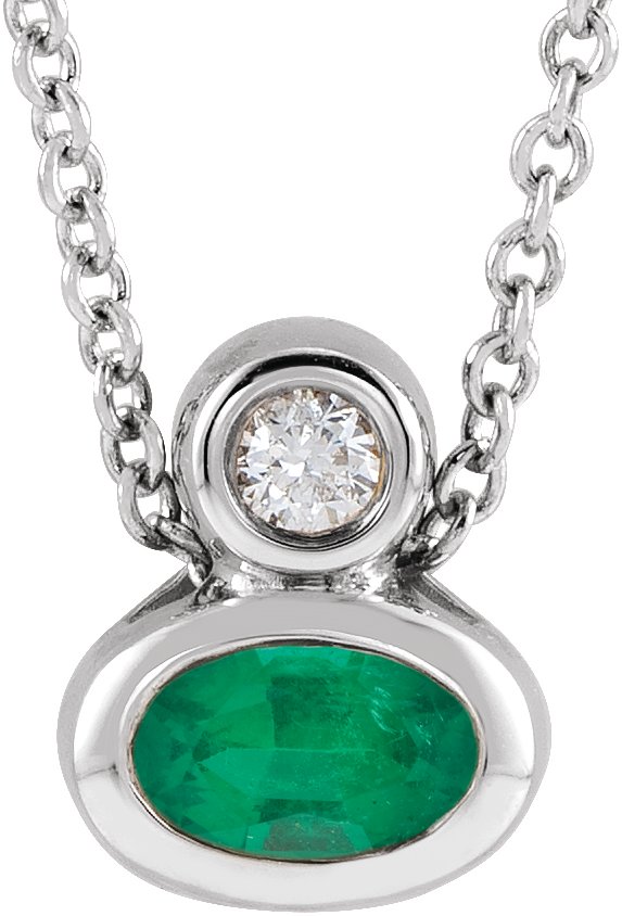 Bezel-Set Necklace or Slide Pendant