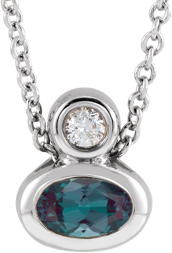 Bezel-Set Necklace or Slide Pendant