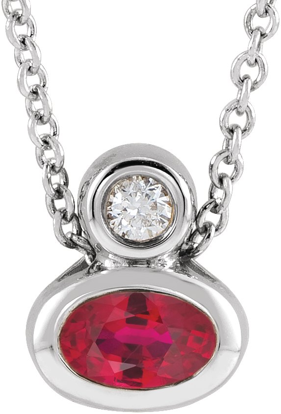 Bezel-Set Necklace or Slide Pendant