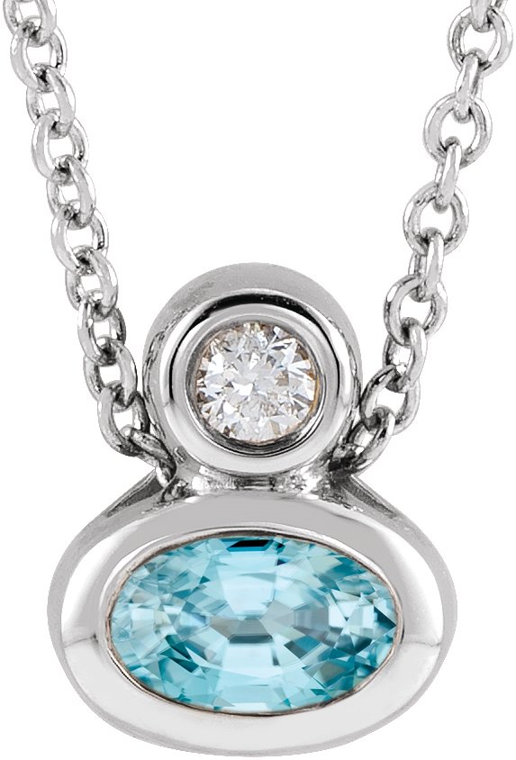 Bezel-Set Necklace or Slide Pendant
