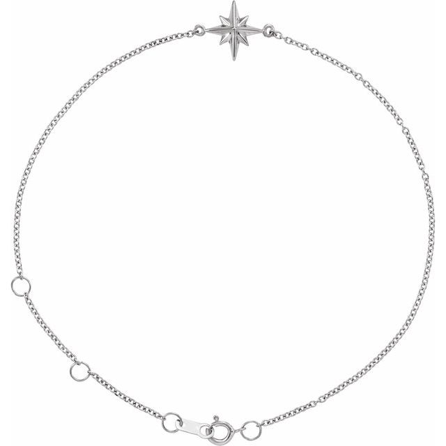 Sterling Silver Celestial 6 1/2-7 1/2" Bracelet