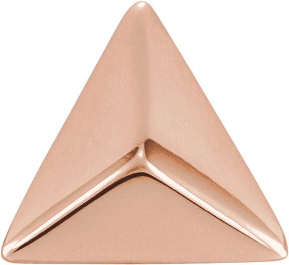 14K Rose Pyramid Single Earring Ref 12620233