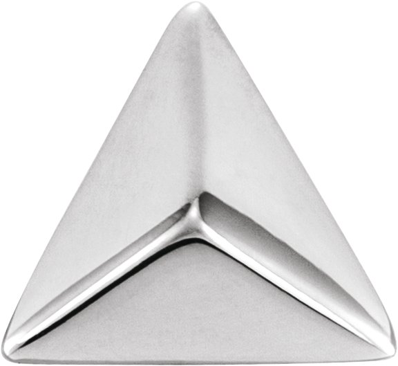 Platinum Pyramid Single Earring