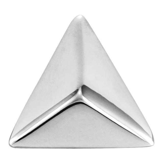 Platinum Pyramid Single Earring
