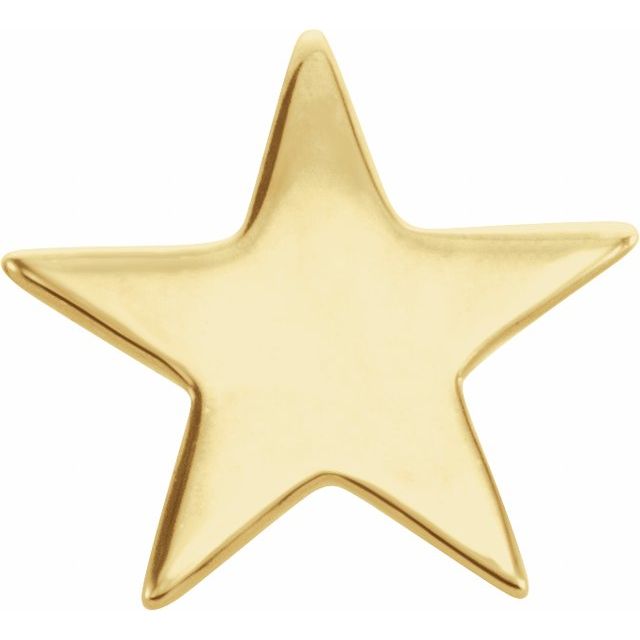 14K Yellow 6.2 mm Star Friction Post Earring