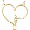 14K Yellow .125 CTW Diamond Infinity Inspired Love Heart 18 inch Necklace Ref. 10286609