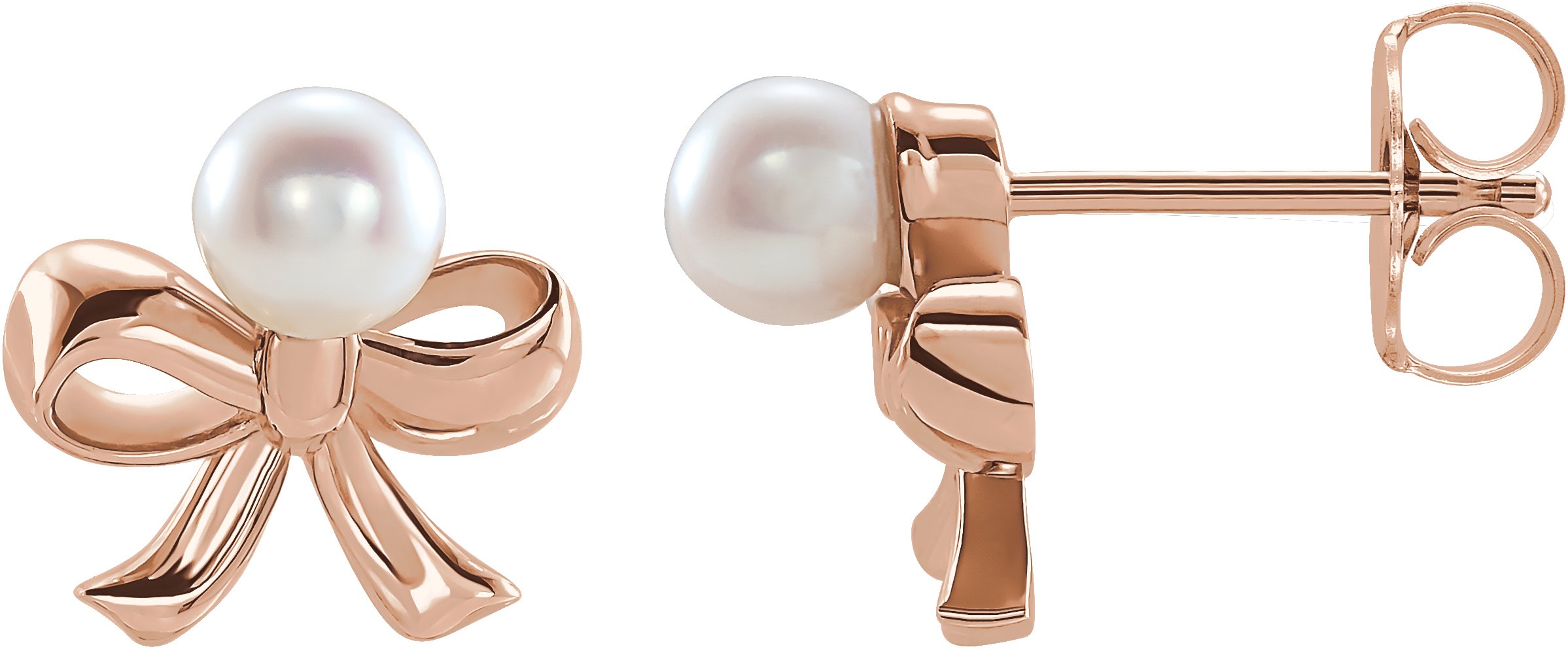 Pearl Bow Earrings