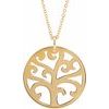 14K Yellow 20 mm Tree 16 18 inch Necklace Ref. 17550673
