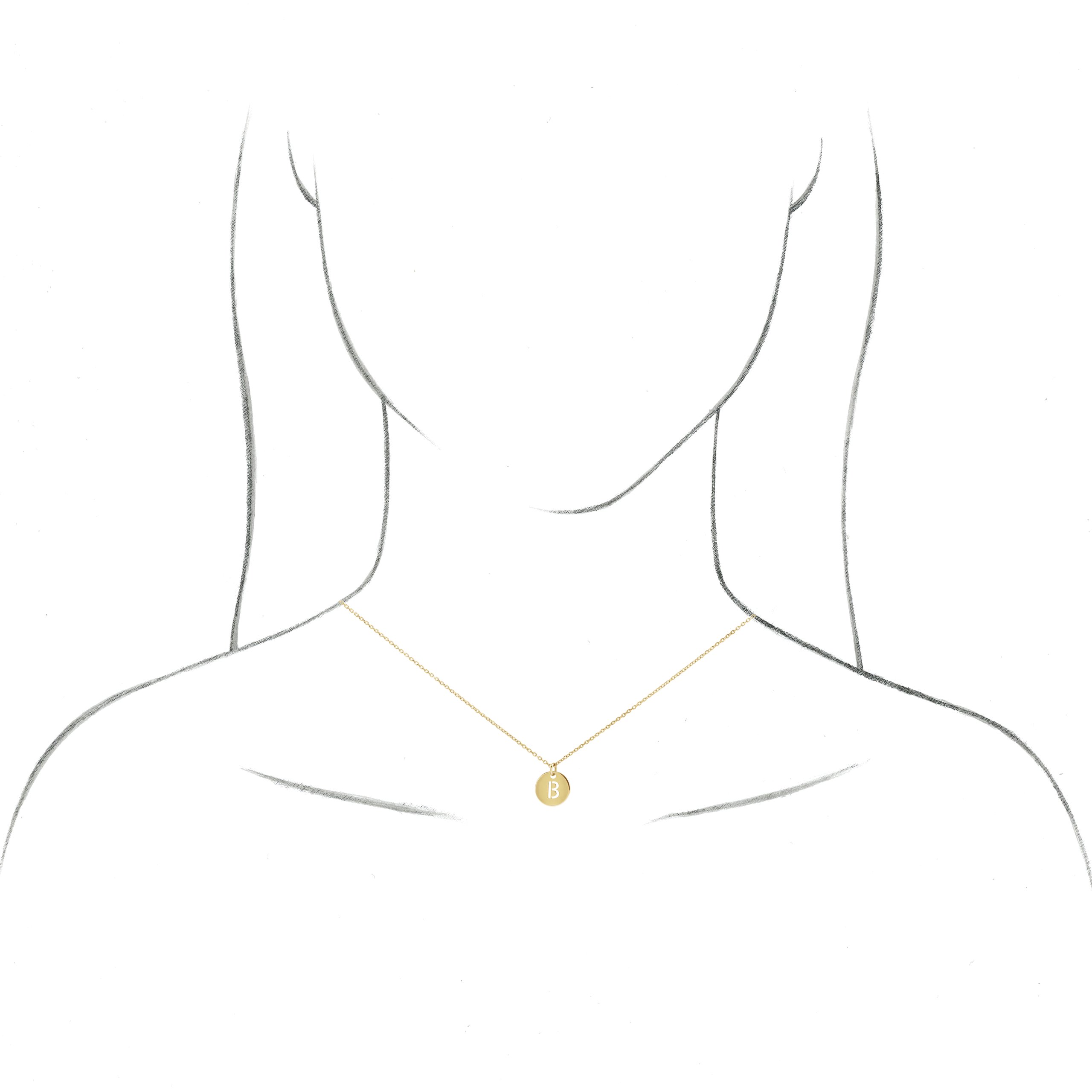 14K Yellow Initial W 16-18 Necklace