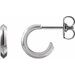 Platinum Knife-Edge 10 mm Hoop Earrings