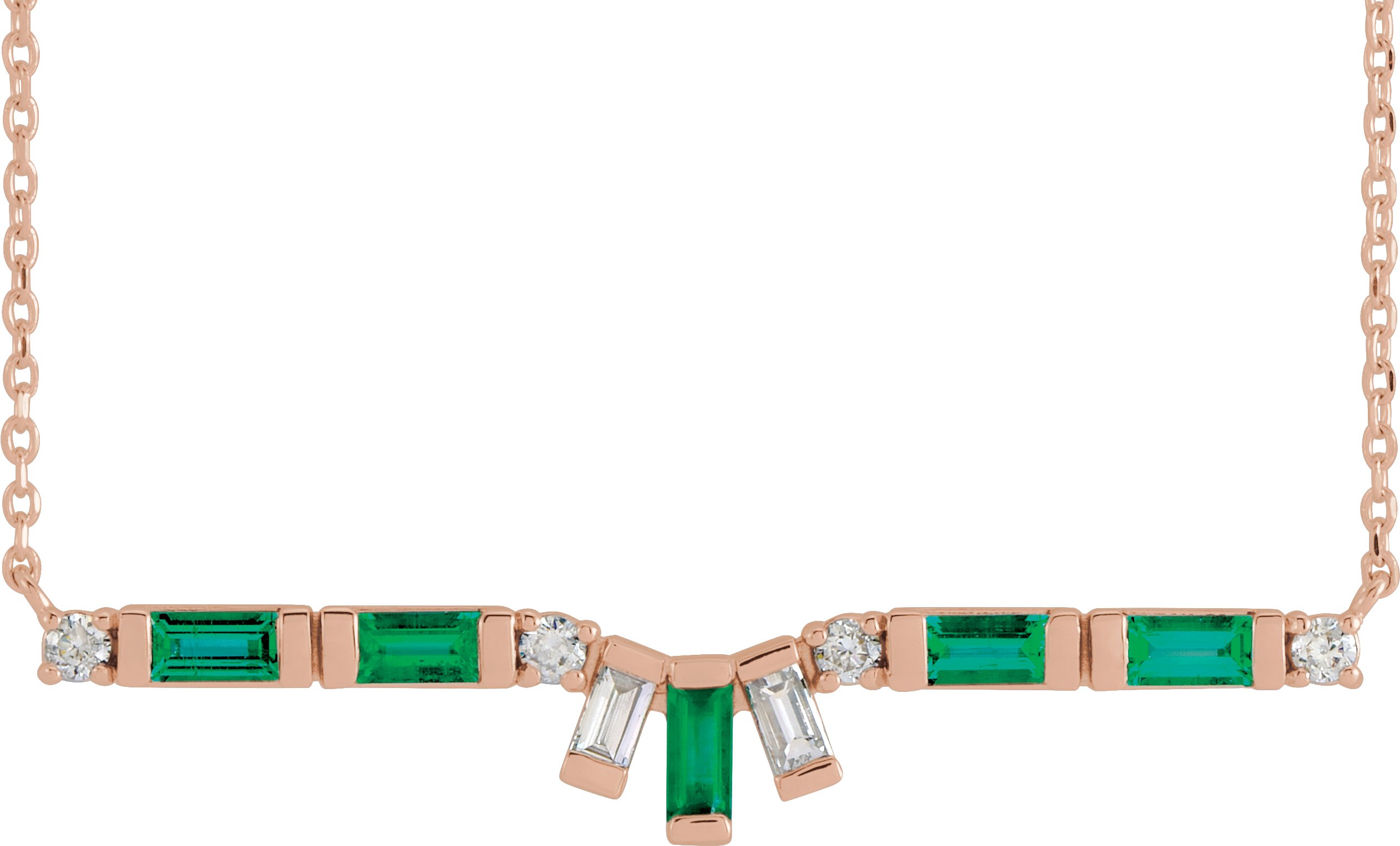 Baguette Bar Necklace or Center