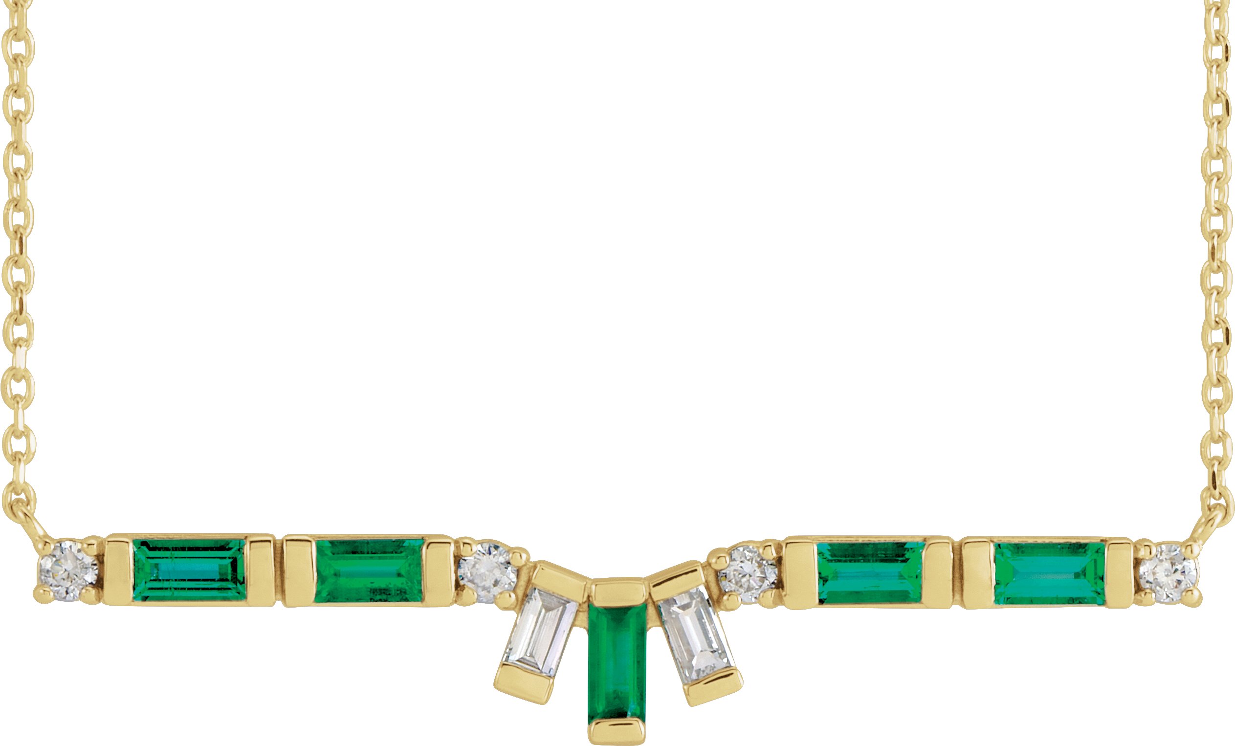 Baguette Bar Necklace or Center