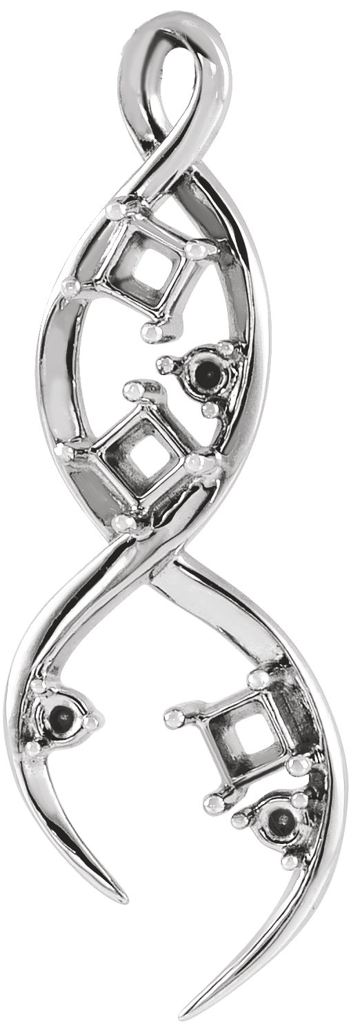 Accented Family Freeform Necklace or Pendant