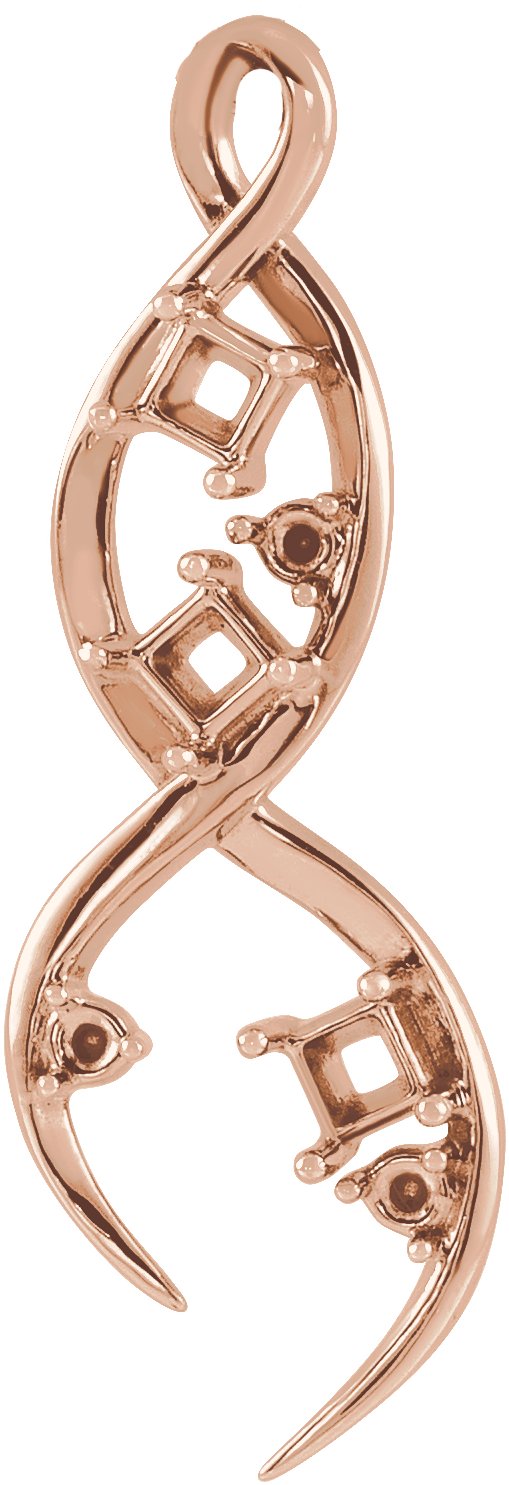 Accented Family Freeform Necklace or Pendant
