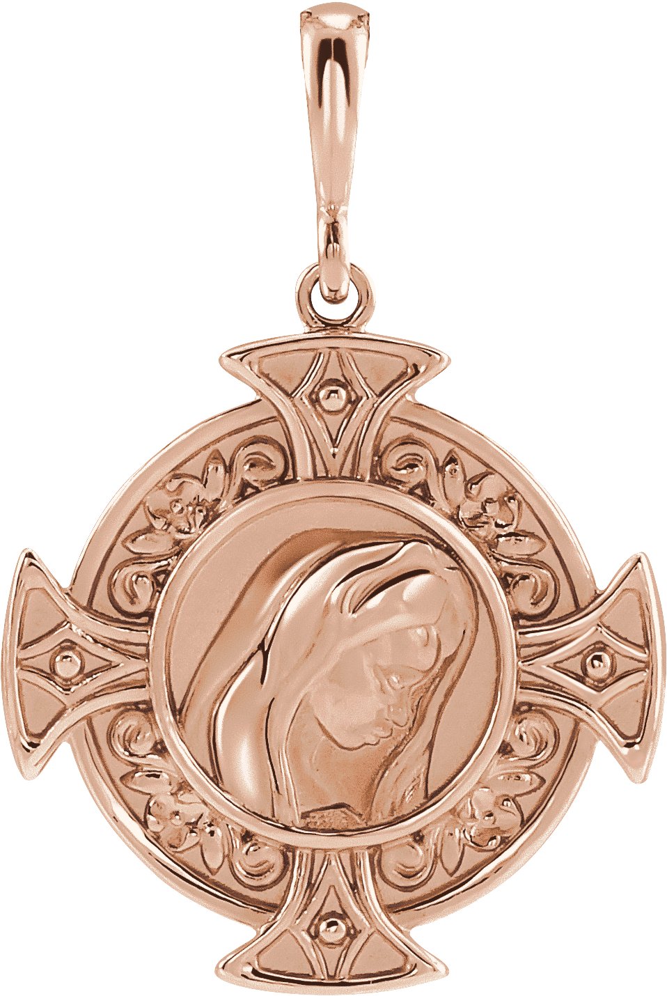 Virgin Mary Cross Necklace or Pendant