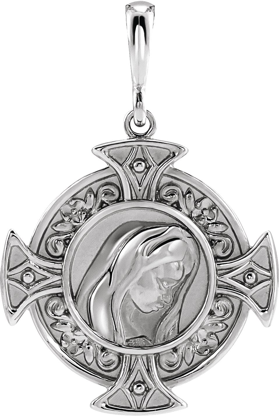 Virgin Mary Cross Necklace or Pendant