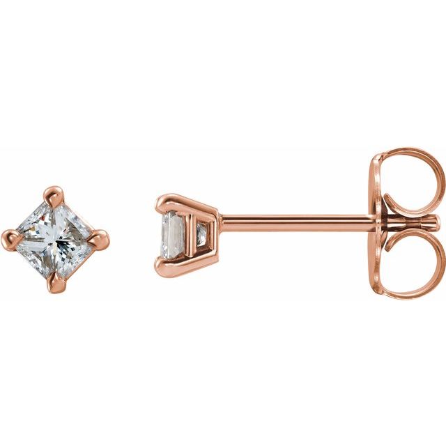 14K Rose 1/3 CTW Natural Diamond Earrings