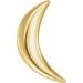 14K Yellow Crescent Moon Single Earring