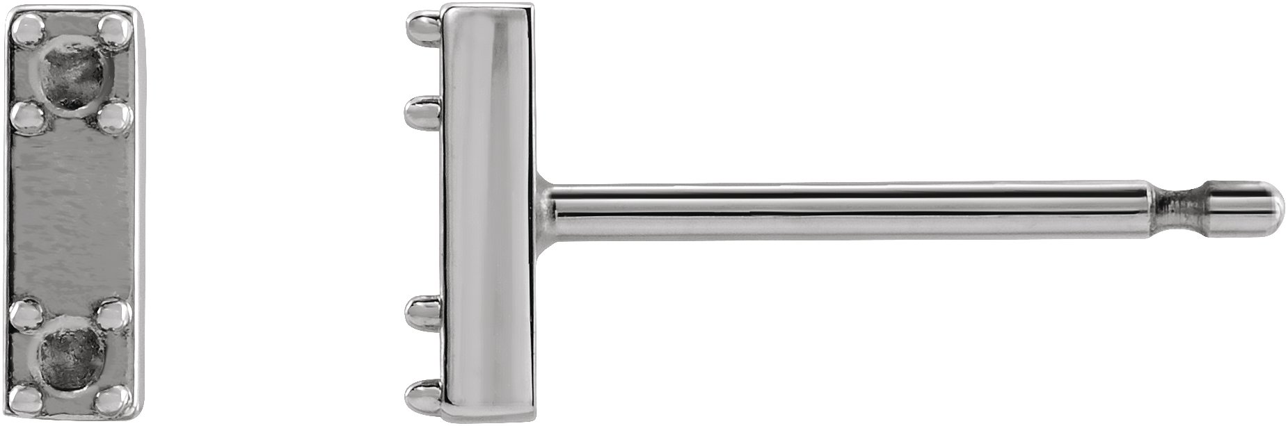 Two-Stone Bar Earrings