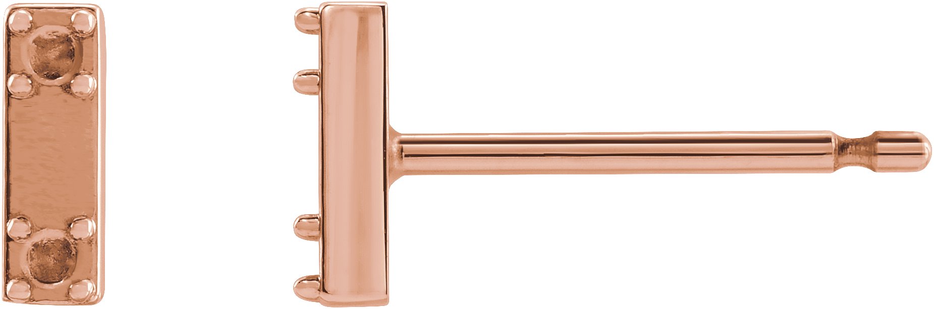 Two-Stone Bar Earrings