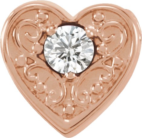 14K Rose Sapphire Family Heart Slide Pendant Ref. 16233221