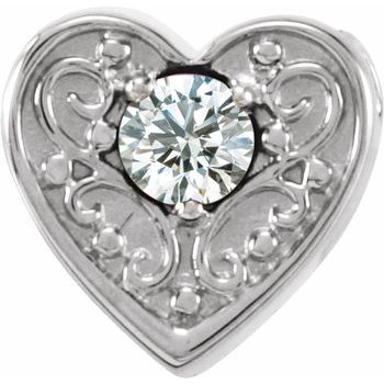 Sterling Silver .10 CTW Diamond Family Heart Slide Pendant Ref. 16233186