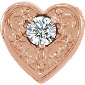 14K Rose .10 CTW Diamond Family Heart Slide Pendant Ref. 16233185