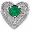 Sterling Silver Emerald Family Heart Slide Pendant Ref. 16233190