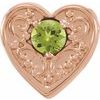 14K Rose Peridot Family Heart Slide Pendant Ref. 16233201