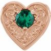 14K Rose Chatham Lab Created Emerald Family Heart Slide Pendant Ref. 16233225