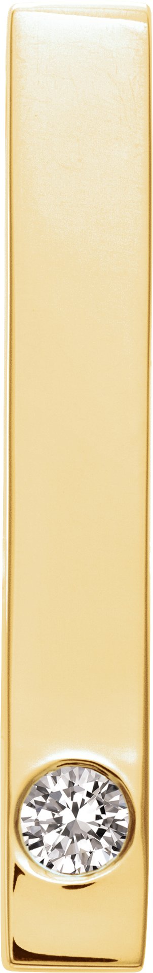 14K Yellow Sapphire Family Engravable Bar Slide Pendant Ref. 16233300