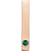 14K Rose Chatham Lab Created Emerald Family Engravable Bar Slide Pendant Ref. 16233306