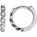 14K White 1/10 CTW Natural Diamond 9 mm Hoop Earrings