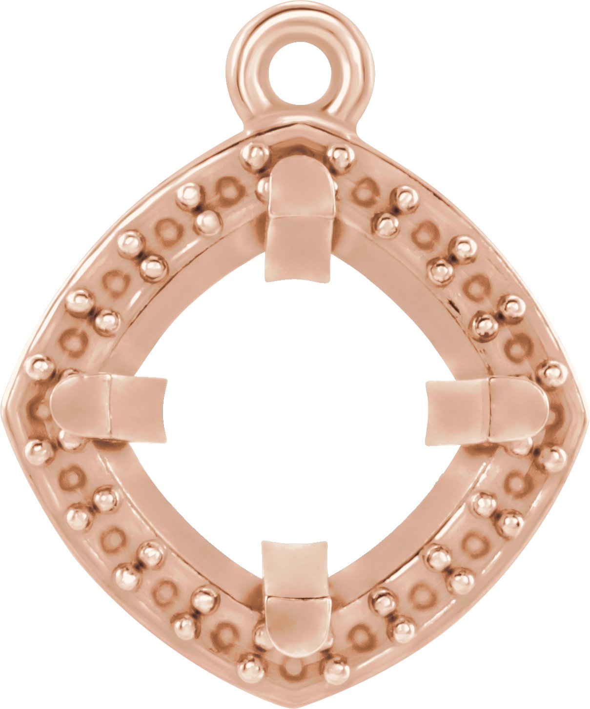 Round 4-Prong Halo-Style Dangle
